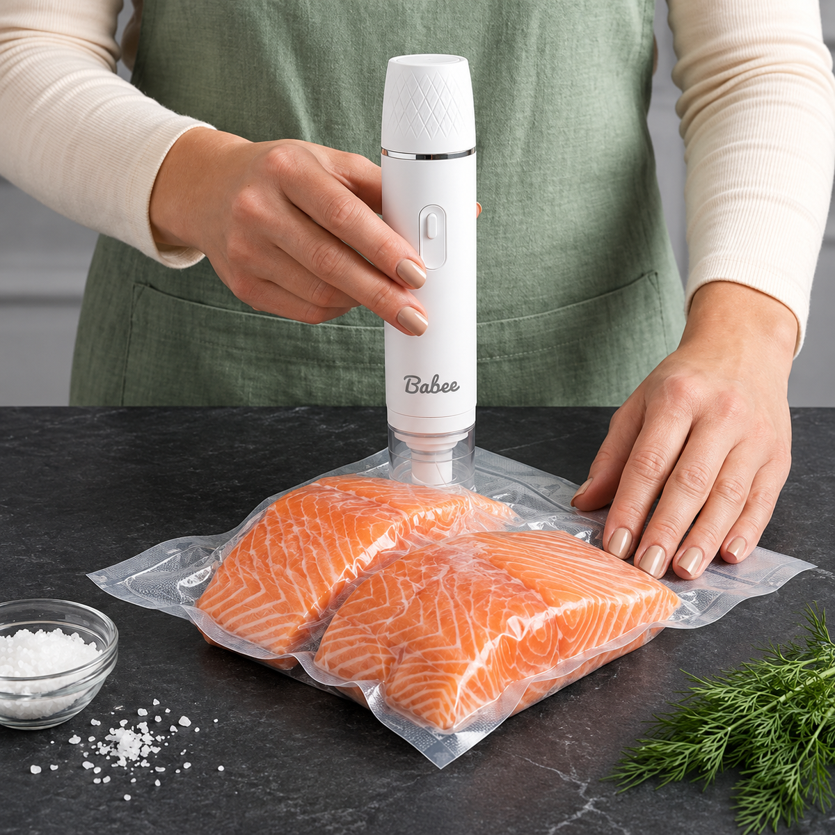 Kit de mise sous vide sans fil BABEE FRESH™ — Économisez 512€/an, conservez 5x plus longtemps