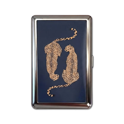 Leopard Lovers — Porte-cartes en métal
