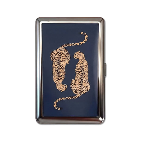 Leopard Lovers — Porte-cartes en métal